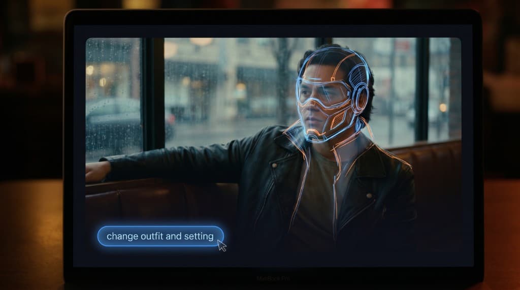 AI image editor with mask and prompt interface